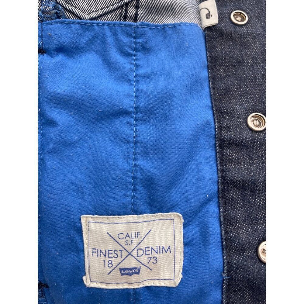 Levi Strauss & Co Women Long Sleeve Blue Denim Trucker Hoodie Jacket Size M - Picture 13 of 15